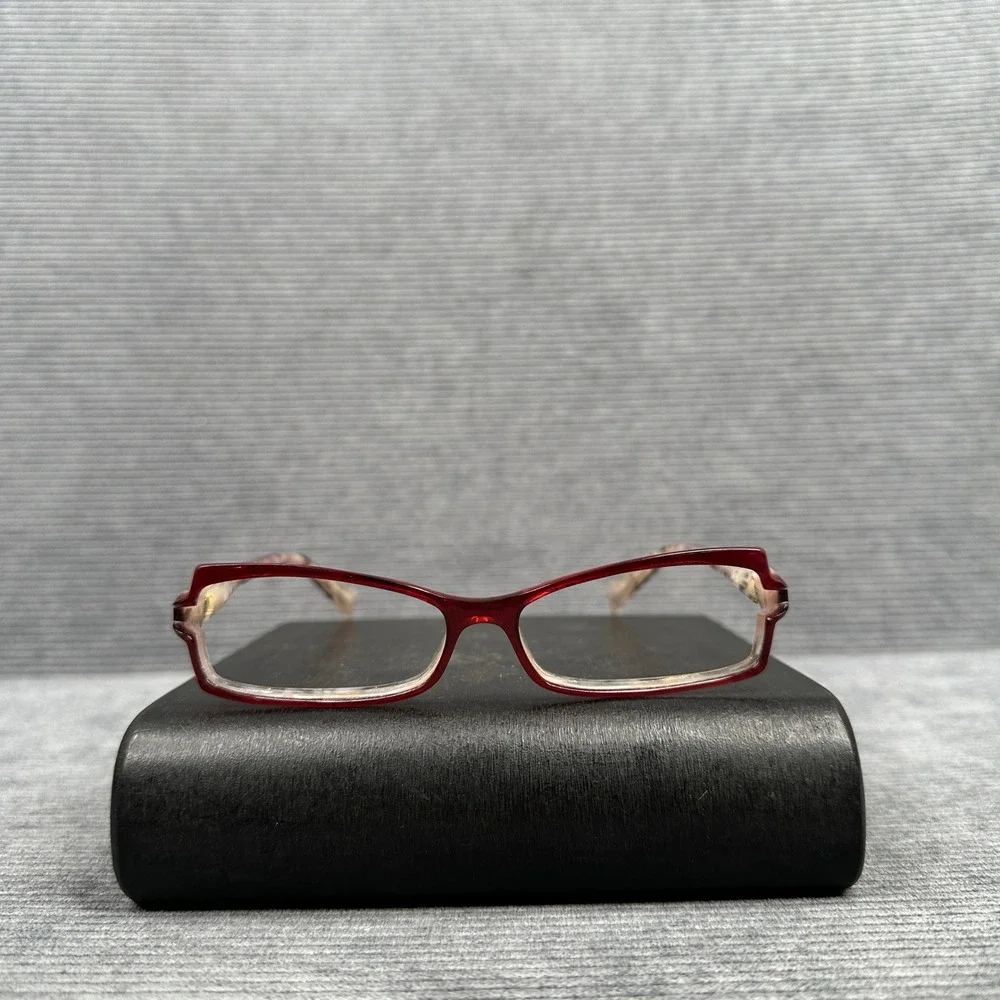 Alain Mikli A0514 15 Burgundy Marbled Rectangular y2k Eyeglasses Frames France